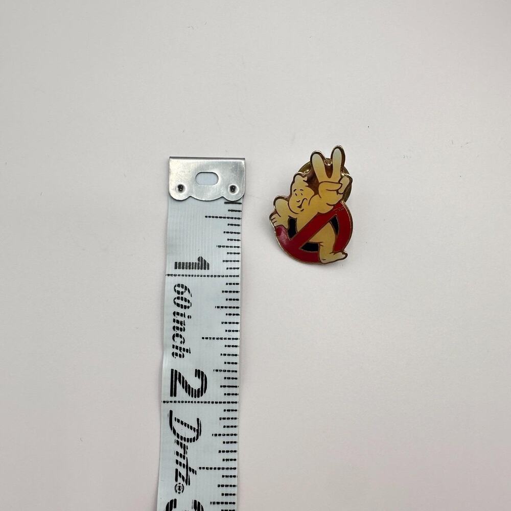 Vintage 1989 Gold Tone Movie Promo Taiwan Ghostbusters 2 Slimer Enamel Pin Y2K - Picture 7 of 7